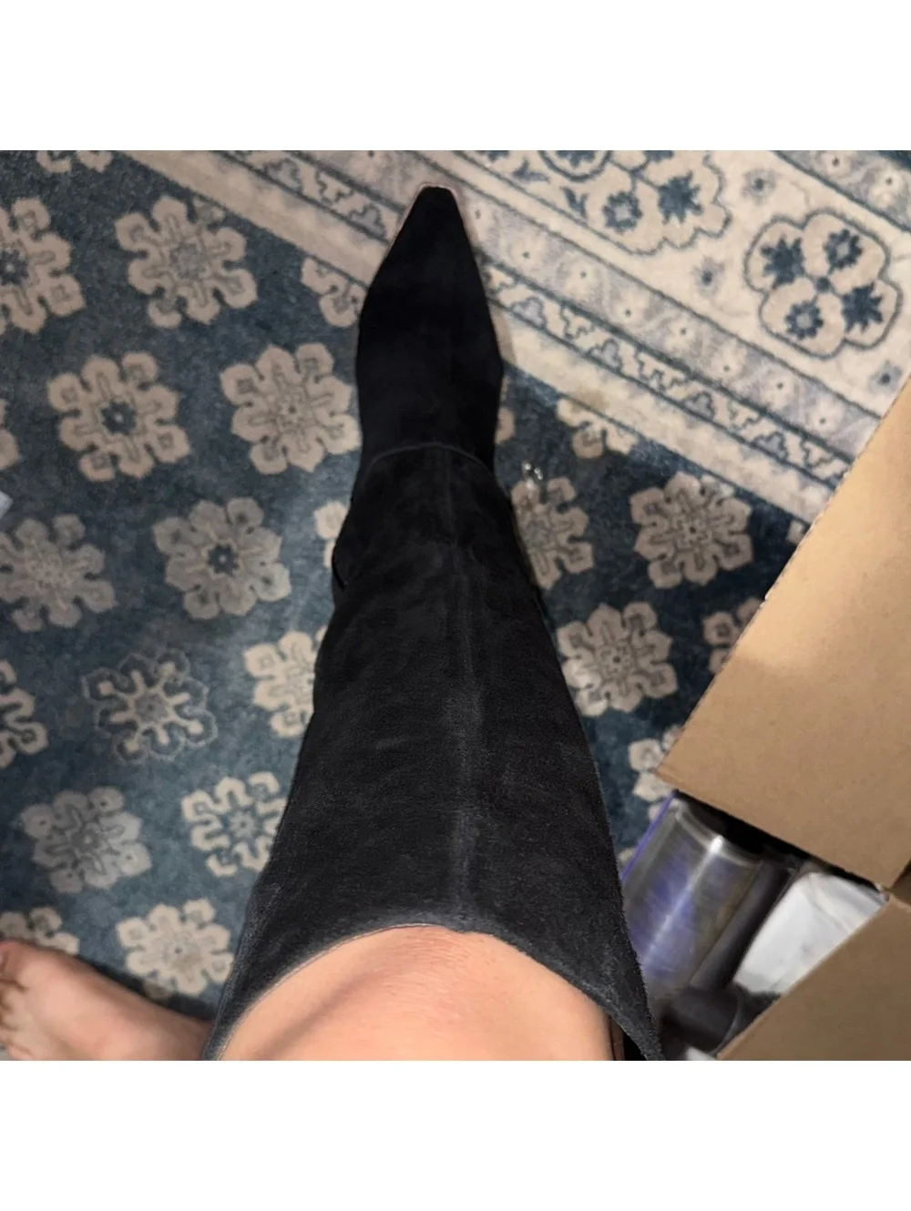 Vince Camuto Black Suede Knee-High Boots Size 8M